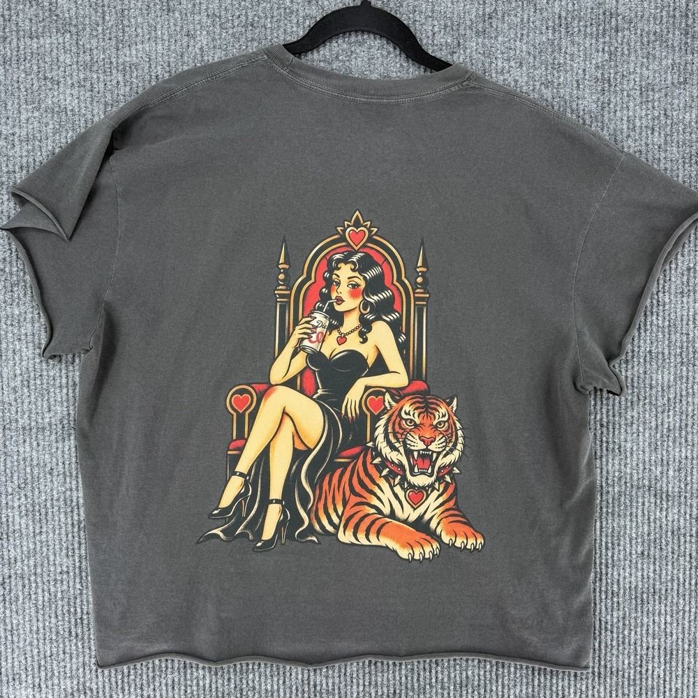 Butch Bait lesbian tattoo art to wear cropped boxy tee XL pepper femme queer - Picture 3 of 11